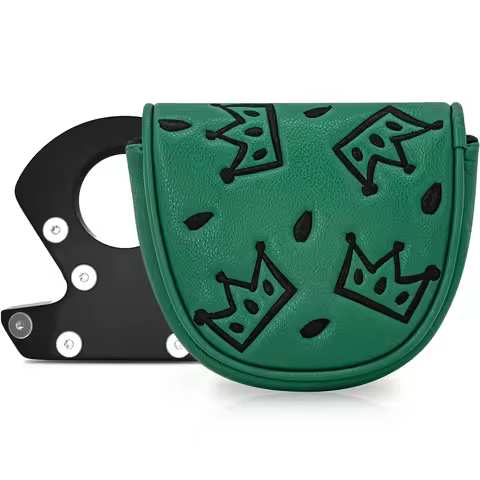 1pc Cheese Crown Style Club Head Cover, Golf Putter Club Head Cover, Half Circle Putter Head Cover,