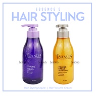 Essence 5 Hair Styling Liquid | Volume Cream | Strong Hold | Shine Effect | Professional Hair Series | Hair Moisturizer