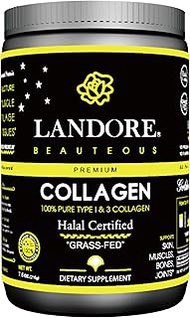 LANDORE Premium Halal Bovine Collagen Peptides Powder | Type 1&3 Collagen | Anti-Aging Amino Acids |