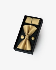 Bow Tie 3-Piece Gift Set l Cufflinks Hanky BowTie l Suit Accessories