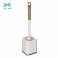 [Gralara] Wall Mounted Toilet Brush Hygienic Long Handle Toilet Brush for Restroom