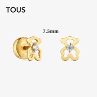 TOUS 9 Kt Gold Bear Earrings With Kaos Diamonds Design, Classic, Suitable For Women Birthday Gift Va