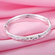 Hot-selling Genuine Sterling Silver Bracelet Female 9999 Real Silver Solid Sliding Pure Silver Brace