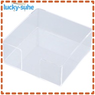 LUCKY-SUHE Napkin Holder,  Acrylic Tabletop Freestanding Tissue Dispenser,  Square 5.3 X 5.3 X 2.16 Inches Standing Napkin Dispenser Table
