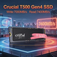 crucial | Premium Gaming SSD Crucial T500 1TB Gen4 NVMe M.2 7300MB/s Internal Drive PS5 Laptop PC OE