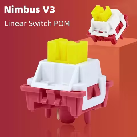 LEOBOG Nimbus V3 Linear Switches 34gf 5Pin POM Stem Yellow Axis For PC Gaming Mechanical Keyboard MX