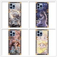 Casing for OPPO RENO 10 9 8Z 8T 7Z 6Z 5 4 3 2Z 2F PRO PLUS RENO10 RENO8Z RENO7Z 5G 4G beautiful Girls cartoon Square phone case Cover