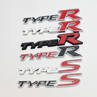 3d Metal Type S Logo Type R Emblem Letters Car Trunk Badge Type S Type R Sticker Accessories