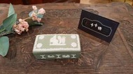 【卡卡頌 歐洲跳蚤市場/歐洲古董 】英國老件_Wedgwood Jasper 瑋緻活 橄欖綠碧玉 神話瓷珠寶盒p1367