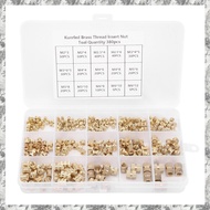 [I O J E] 380Pcs Thread Inserts M2 M2.5 M3  M5 M6 Metric Female Thread Brass Knurled Threaded Embedm