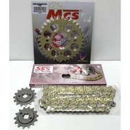 HONDA WAVE125 SSS 415 CHAIN & MCS 415 (14T) SPROCKET GOLD SET