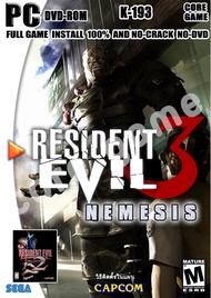 Resident evil 3 (ฟรีในแผ่นภาค   2) แผ่นเกมส์  เกมส์คอมพิวเตอร์  PC โน๊ตบุ๊ค