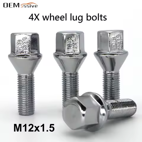 4x Car Wheel Lug Bolts Nuts M12x1.5 26mm For BMW 1 3 5 7 Series E81 E87 E46 E90 E93 E60 E61 E53 Z4 Z