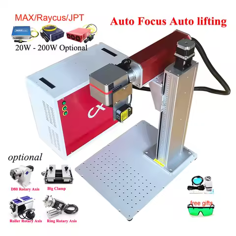 Ezcad2 Autofocus JPT MOPA M7 200W 100W 60W Fiber Laser Metal Marking Machine Raycus 50W 30W 20W Supp