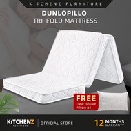 Dunlopillo Z Foldable Mattress / Latex Foam / Anti-Dust Mite / Portable in Bag - Single Size + FREE FLEW PILLOW