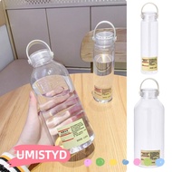 UMISTYDREAMUM9U 1Pcs Sports Cup, 400ML/1L Large Capacity Plastic Water Cup, Durable Transparent with