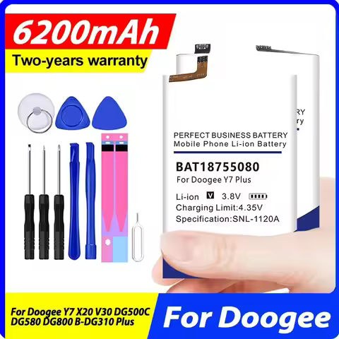 B-DG800 B-DG500C B-DG310 BAT17582580 BAT18755080 B-DG580 Replace Battery For Doogee Y7 X20 V30 DG500