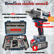 1 Set Of SUBY 800N. M Cordless Impact Wrench With 1*21mm Socket And 2*3000mAh Battery, Suitable For