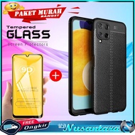 Case Samsung A22 4G / Samsung A22 5G Casing Hp Softcase Autofocus Leather + Tempered Glass Screen Pr