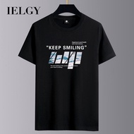 IELGY【S-6XL】CottonIELGY 【S-6XL】T-shirt men's summer loose round neck top  large size printing