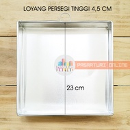 SQUARE TIN 4.5cm HEIGHT SIZE 23x23cm Cake Mold Cake/ Sponge Cake/ Tart/