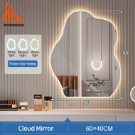 Vanity Mirror LED Mirror Wall Makeup Mirror With LED Light High-Definition Cloud Shape Cermin Meja S