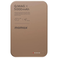 Momax Q.Mag X 超薄磁吸流動電源 (5000mAh) - 砂岩色 | 自動感應充電 | 磁性卡扣設計 | 香港行貨