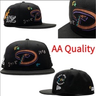 AA Quality New Era Scribble 59FIFTY Fitted - Arizona Diamondbacks Black Fitted Cap