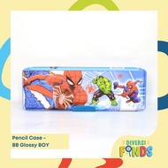 1 pc BB Glossy HB58 Magnetic Pencil Case - 2 Sides - with 2 hole Sharpener