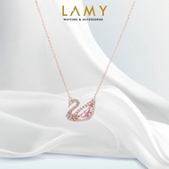 Dây chuyền thiên nga LAMY Crystal Swan Necklace Red 6042 - Dây chuyền bạc nữ