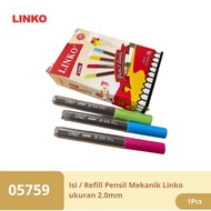 10tube Refill Pensil Mekanik Linko 2B / isi Ulang Pensil Mekanik Ukuran 2,0 mm / Isi Pensil 1 pak Mu