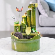 Bamboo Flowing Water Fountain Decoration Office Desktop Landscape Bonsai Circulating Water Gift Fest