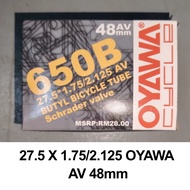 OYAWA Bicycle Tube Butyl 27.5 x 1.75/2.125 AV Schrader Valve 48mm
