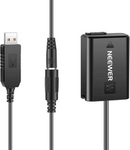Neewer DC Coupler อะไหล่สำหรับ NP-FW50แบตเตอรี่เลียนแบบอะแดปเตอร์ไฟฟ้าพร้อมสาย USB เข้ากันได้กับ Son