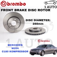 GENUINE BREMBO FRONT BRAKE DISC ROTOR MERCEDES W204 C180 KOMPRESSOR