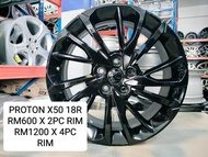 USED Sport RIM 18 INCH ORIGINAL PROTON X50 18R X50 X70 RM1200 4PC