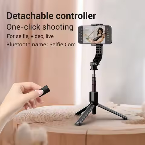 FANGTUOSI Selfie Tripod Bluetooth Gimbal Stabilizer 360° Rotation Stable Shooting for Smartphone Liv