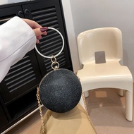 Retro Handbag 04 Trendy Fashion Rhinestone Dinner Box Bag Mini Ball Chain Crossbody Bag 512b8
