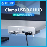 Clamp Aluminum USB 3.0 Hub ORICO USB Hub 3.0 + Power Supply 5V 2A Clip-on Type Aluminum 4 Port Orico