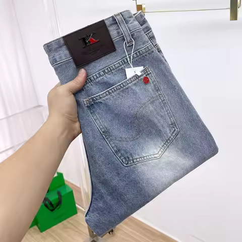 Kiton 13oz denim denim enzyme washed jeans