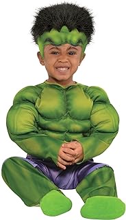 Suit Yourself Hulk Muscle Costume for Babies, Includes a Padded Jumpsuit and a Hat with Hair