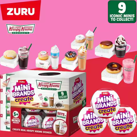 Zuru Mini Brands Krispy Kreme Create Series 1 Surprise Blind Box Toys Mini Food Donut Miniature Food