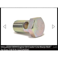 engine oil cooler line banjo bolt - Mitsubishi lancer evolution Evo 7/8/9/Evo X/evo 10/ct9a/cz4a ral