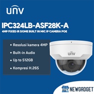 UNV IPC324LB-ASF28K-A 4MP FIXED IR DOME BUILT IN MIC IP CAMERA POE