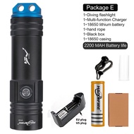 [A SELL Hot Sale]☢HaixnFire ไฟฉายดำน้ำ DV28 L2-2500ลูเมนชาร์จได้ไฟกันน้ำไฟฉายใต้น้ำ18650 26650เครื่อ
