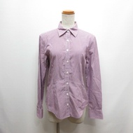 Brooks Brothers Tshirt cotton Plaid purple Long sleeves Direct from Japan Secondhand