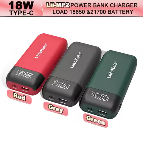 Original LiitoKala Lii-MP2 Power Bank QC3.0 input Suitable For 18650 21700 LCD Rechargeable Battery 