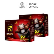 Combo 2 Hộp Cà Phê Hòa Tan Đen G7 2in1 - Hộp 15 gói - Trung Nguyên Legend (Gu mạnh có đường)