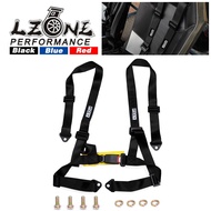 2"; Universal 4PT 4 Point Racing Seat Belt Safety Harness For Racing Seat&Go-kart Seat Black/Blue/Re