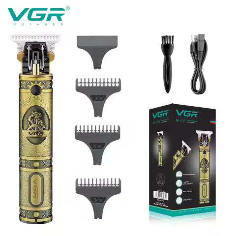 VGR 085 Hair Clipper Professional Rechargeable Personal Care Vintage Engraving Scissors T9 Trimmer U
